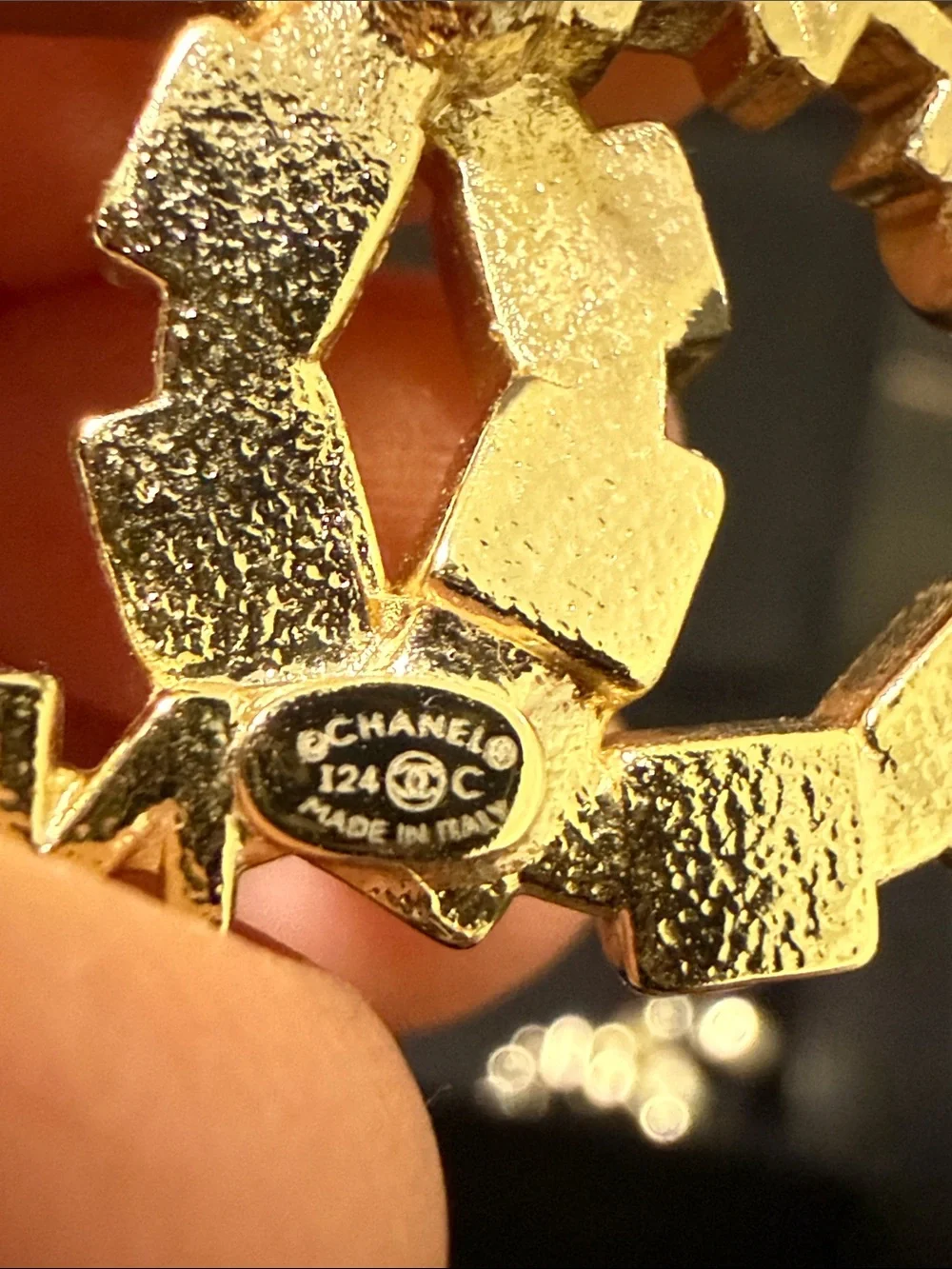 CHANEL gold tone